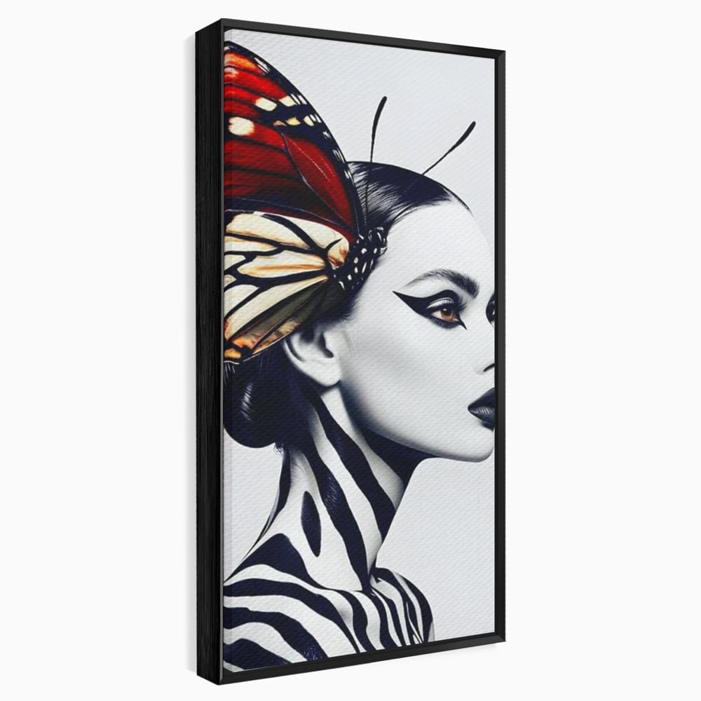Tablou Canvas Premium LuxCanva® G1057, Fluturele Noptii , Transformare, Fluture, Omida, Simbioza, Metamorfoza, Living, Dormitor, Culori vibrante