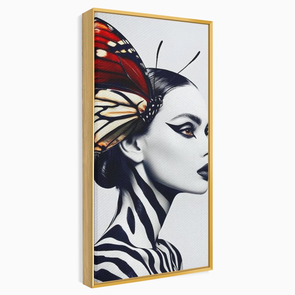 Tablou Canvas Premium LuxCanva® G1057, Fluturele Noptii , Transformare, Fluture, Omida, Simbioza, Metamorfoza, Living, Dormitor, Culori vibrante