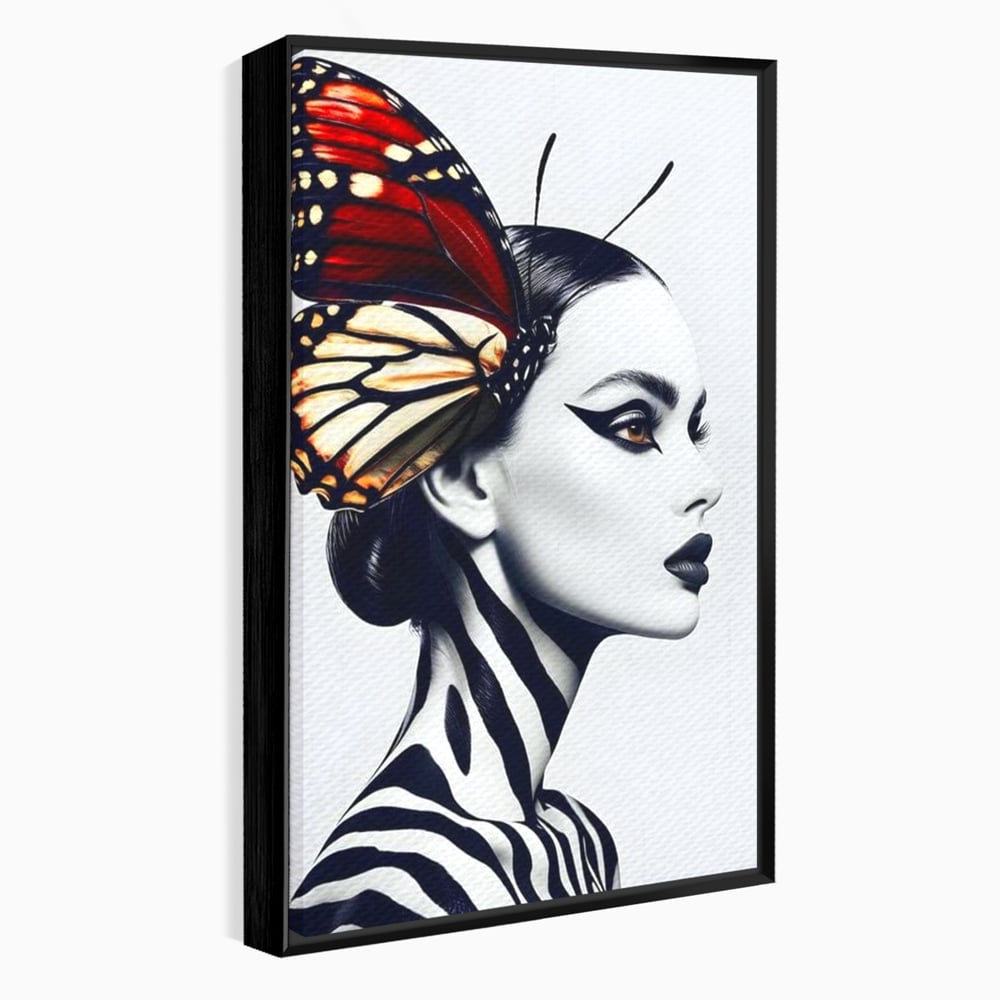 Tablou Canvas Premium LuxCanva® G1057, Fluturele Noptii , Transformare, Fluture, Omida, Simbioza, Metamorfoza, Living, Dormitor, Culori vibrante