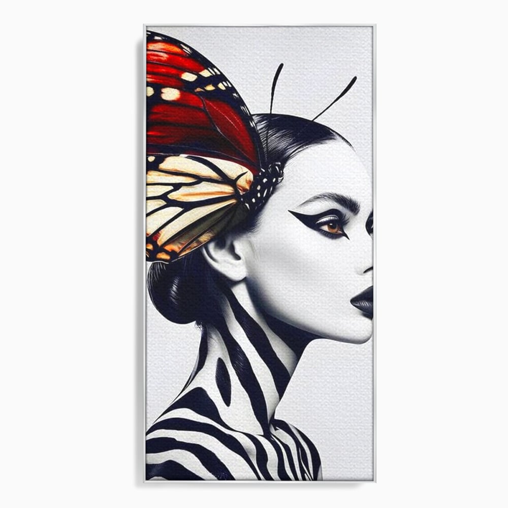 Tablou Canvas Premium LuxCanva® G1057, Fluturele Noptii , Transformare, Fluture, Omida, Simbioza, Metamorfoza, Living, Dormitor, Culori vibrante
