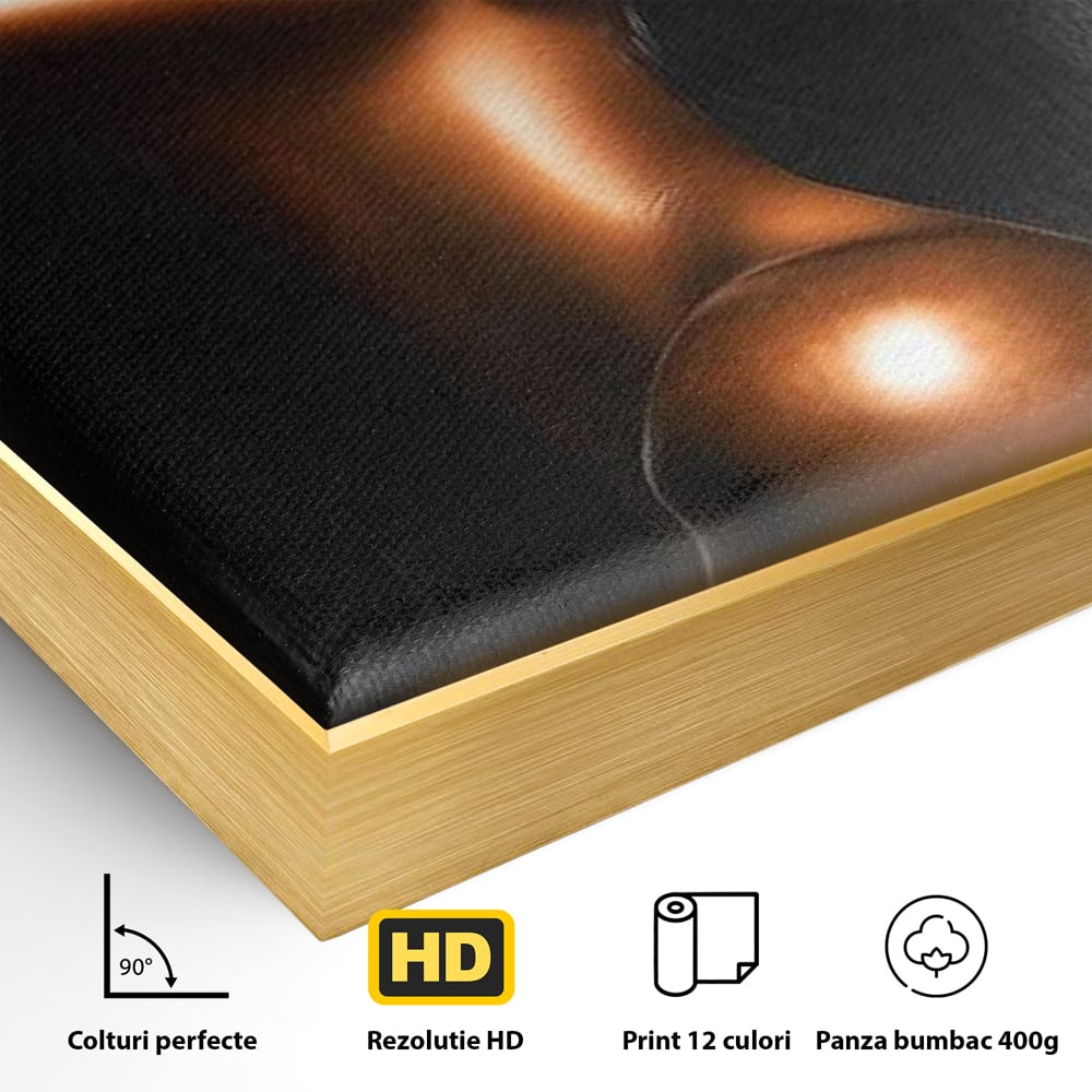 Tablou Canvas Premium LuxCanva® G1058, Ecoul Simturilor ,  Arta, Bronz, Emotie, Expresivitate, Aura, Libertate, Estetica, Living, Dormitor, Culori vibrante