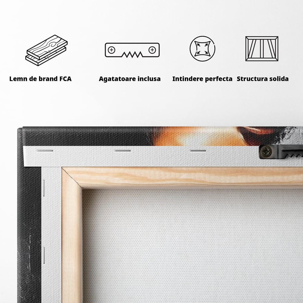 Tablou Canvas Premium LuxCanva® G1058, Ecoul Simturilor ,  Arta, Bronz, Emotie, Expresivitate, Aura, Libertate, Estetica, Living, Dormitor, Culori vibrante