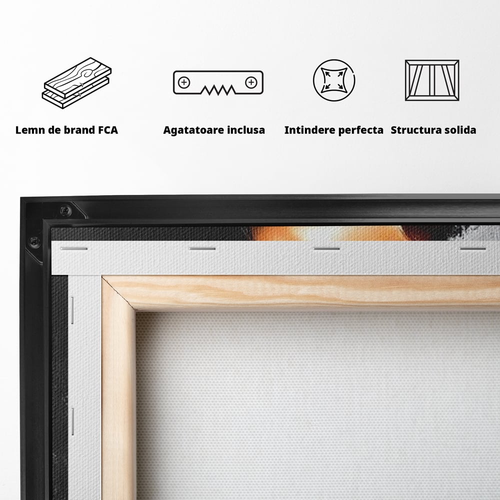 Tablou Canvas Premium LuxCanva® G1058, Ecoul Simturilor ,  Arta, Bronz, Emotie, Expresivitate, Aura, Libertate, Estetica, Living, Dormitor, Culori vibrante