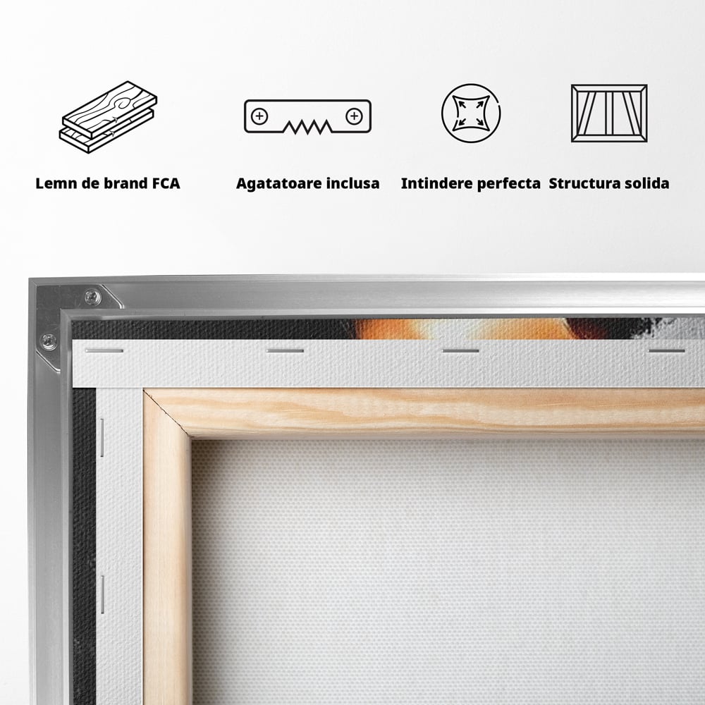 Tablou Canvas Premium LuxCanva® G1058, Ecoul Simturilor ,  Arta, Bronz, Emotie, Expresivitate, Aura, Libertate, Estetica, Living, Dormitor, Culori vibrante