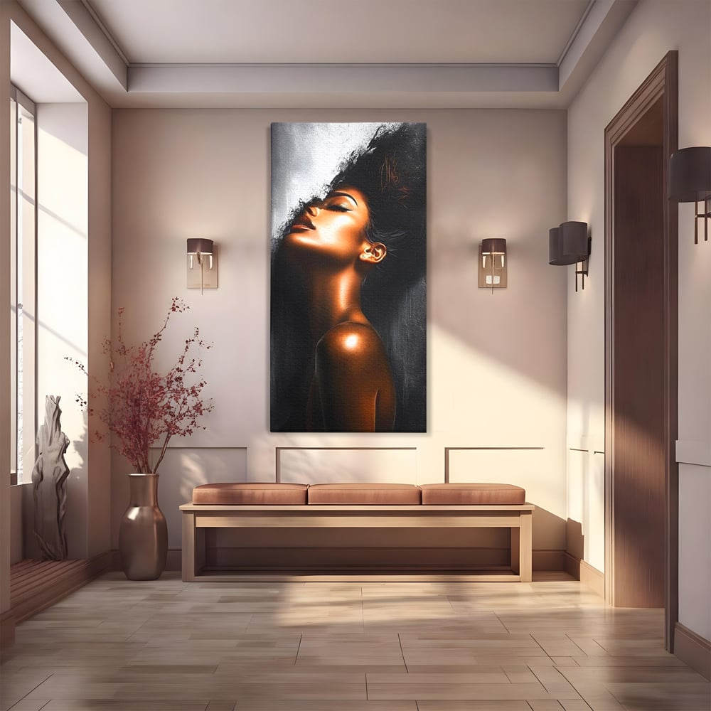 Tablou Canvas Premium LuxCanva® G1058, Ecoul Simturilor ,  Arta, Bronz, Emotie, Expresivitate, Aura, Libertate, Estetica, Living, Dormitor, Culori vibrante