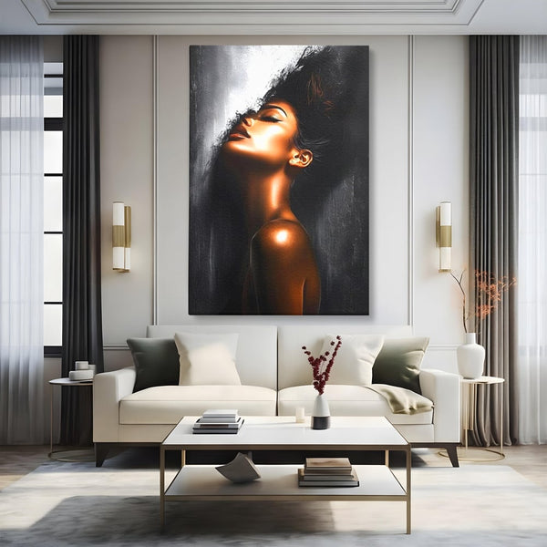Tablou Canvas Premium LuxCanva® G1058, Ecoul Simturilor ,  Arta, Bronz, Emotie, Expresivitate, Aura, Libertate, Estetica, Living, Dormitor, Culori vibrante