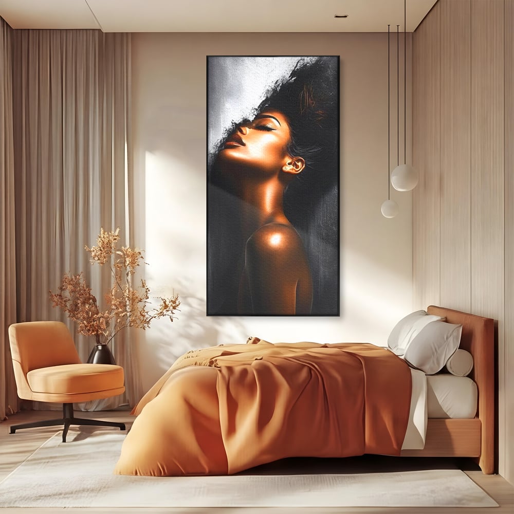 Tablou Canvas Premium LuxCanva® G1058, Ecoul Simturilor ,  Arta, Bronz, Emotie, Expresivitate, Aura, Libertate, Estetica, Living, Dormitor, Culori vibrante