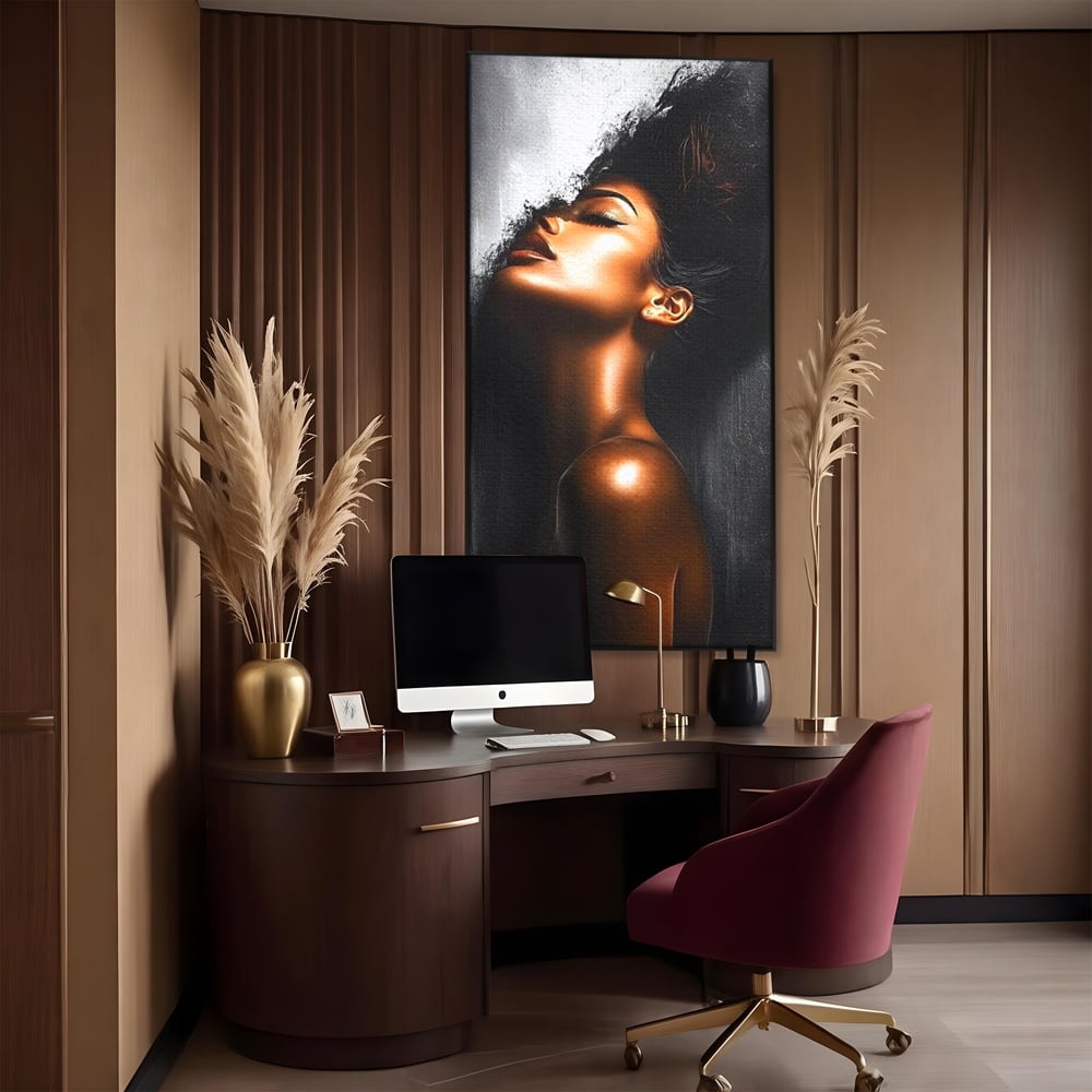Tablou Canvas Premium LuxCanva® G1058, Ecoul Simturilor ,  Arta, Bronz, Emotie, Expresivitate, Aura, Libertate, Estetica, Living, Dormitor, Culori vibrante