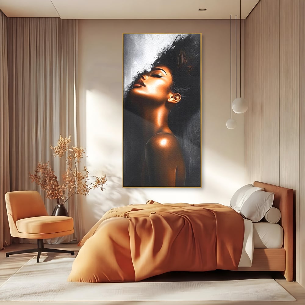 Tablou Canvas Premium LuxCanva® G1058, Ecoul Simturilor ,  Arta, Bronz, Emotie, Expresivitate, Aura, Libertate, Estetica, Living, Dormitor, Culori vibrante