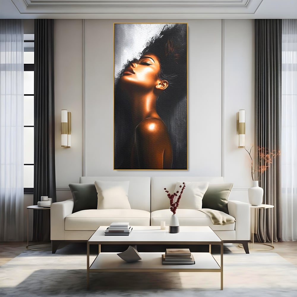 Tablou Canvas Premium LuxCanva® G1058, Ecoul Simturilor ,  Arta, Bronz, Emotie, Expresivitate, Aura, Libertate, Estetica, Living, Dormitor, Culori vibrante