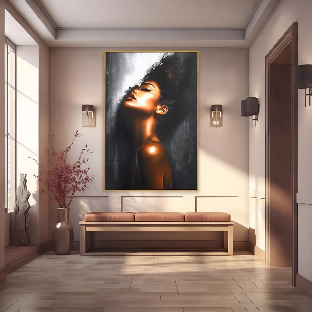 Tablou Canvas Premium LuxCanva® G1058, Ecoul Simturilor ,  Arta, Bronz, Emotie, Expresivitate, Aura, Libertate, Estetica, Living, Dormitor, Culori vibrante