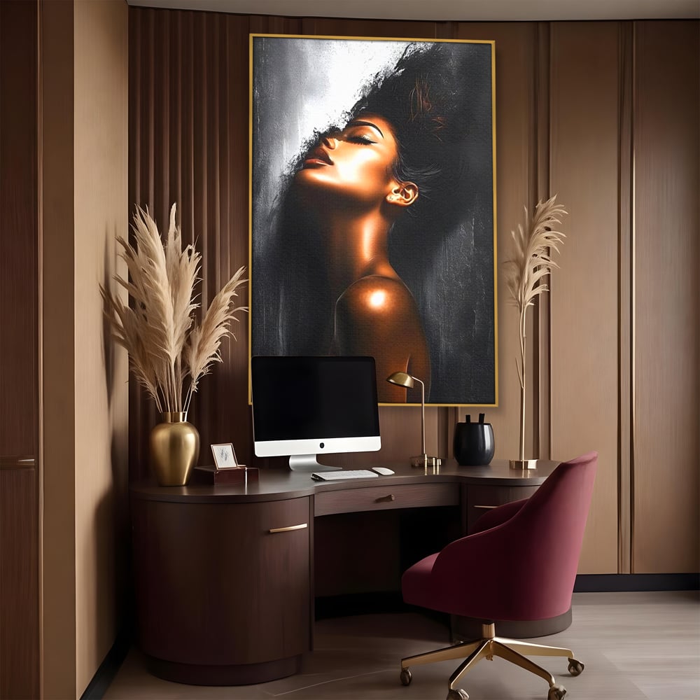 Tablou Canvas Premium LuxCanva® G1058, Ecoul Simturilor ,  Arta, Bronz, Emotie, Expresivitate, Aura, Libertate, Estetica, Living, Dormitor, Culori vibrante