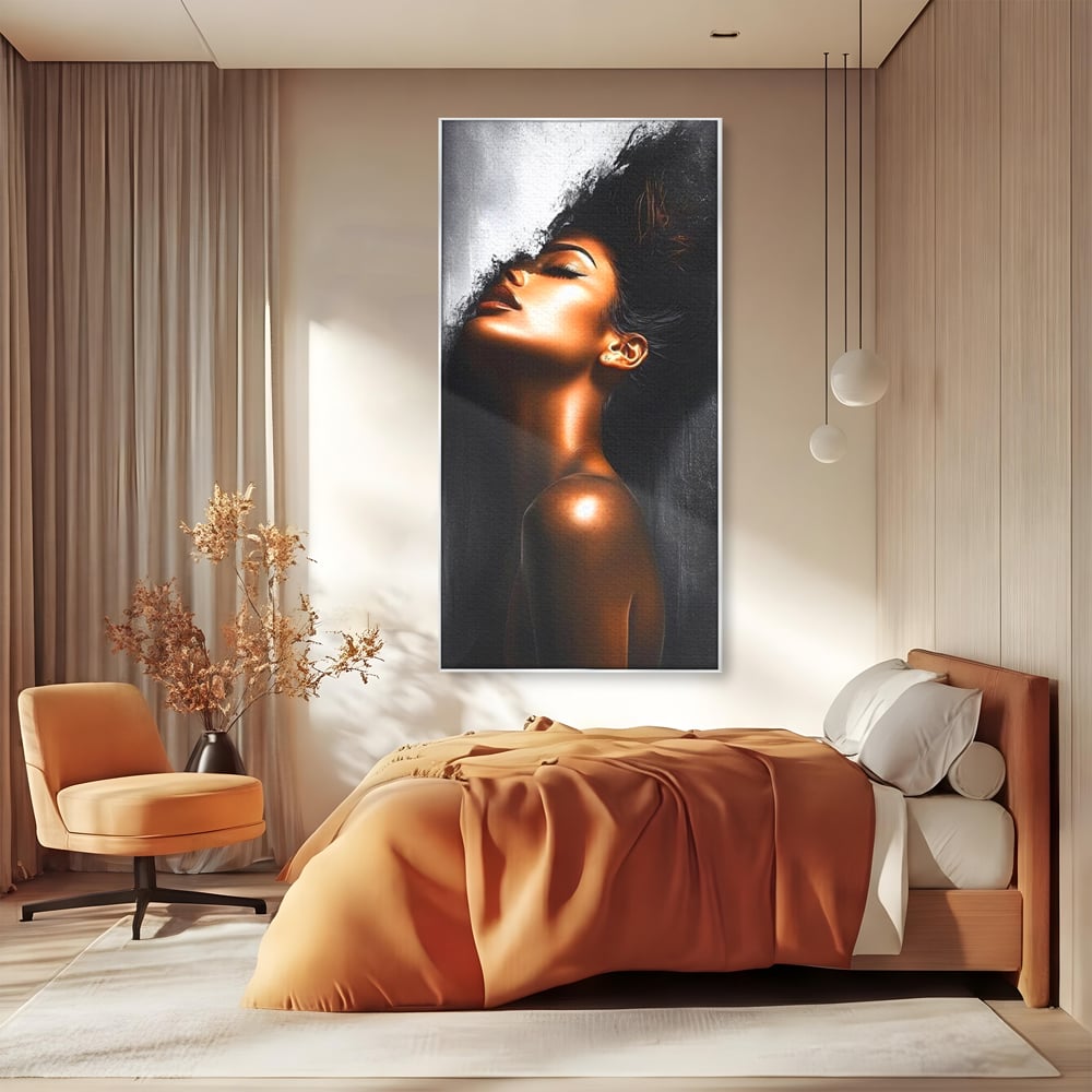 Tablou Canvas Premium LuxCanva® G1058, Ecoul Simturilor ,  Arta, Bronz, Emotie, Expresivitate, Aura, Libertate, Estetica, Living, Dormitor, Culori vibrante