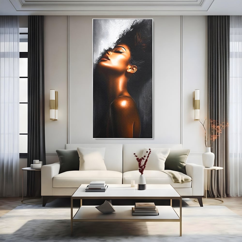 Tablou Canvas Premium LuxCanva® G1058, Ecoul Simturilor ,  Arta, Bronz, Emotie, Expresivitate, Aura, Libertate, Estetica, Living, Dormitor, Culori vibrante