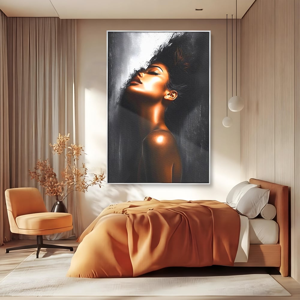 Tablou Canvas Premium LuxCanva® G1058, Ecoul Simturilor ,  Arta, Bronz, Emotie, Expresivitate, Aura, Libertate, Estetica, Living, Dormitor, Culori vibrante
