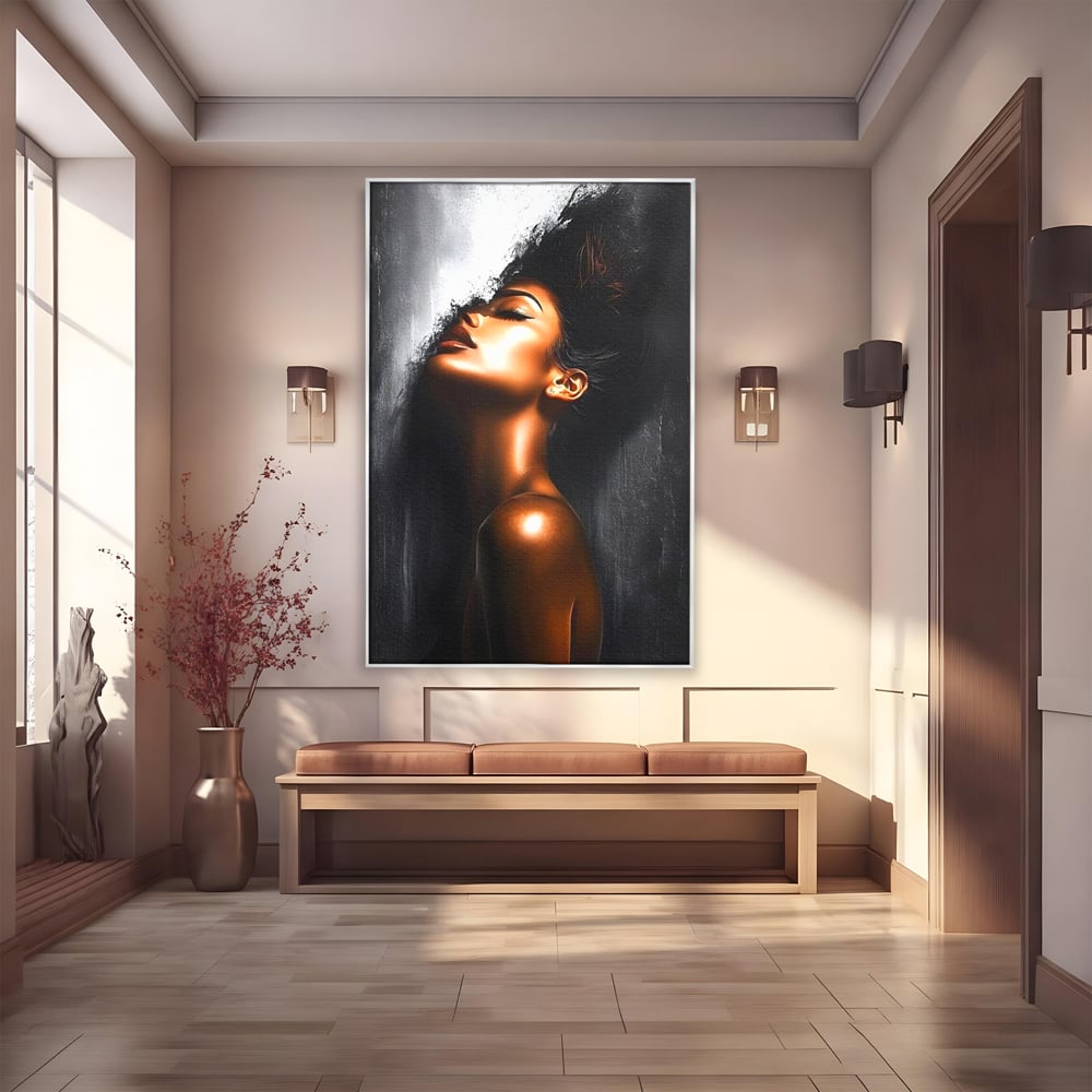 Tablou Canvas Premium LuxCanva® G1058, Ecoul Simturilor ,  Arta, Bronz, Emotie, Expresivitate, Aura, Libertate, Estetica, Living, Dormitor, Culori vibrante