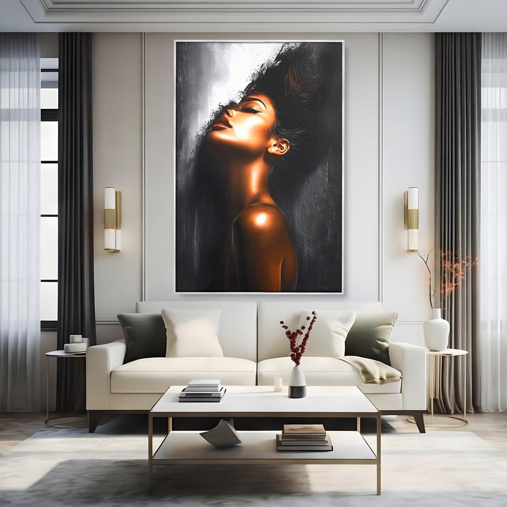 Tablou Canvas Premium LuxCanva® G1058, Ecoul Simturilor ,  Arta, Bronz, Emotie, Expresivitate, Aura, Libertate, Estetica, Living, Dormitor, Culori vibrante