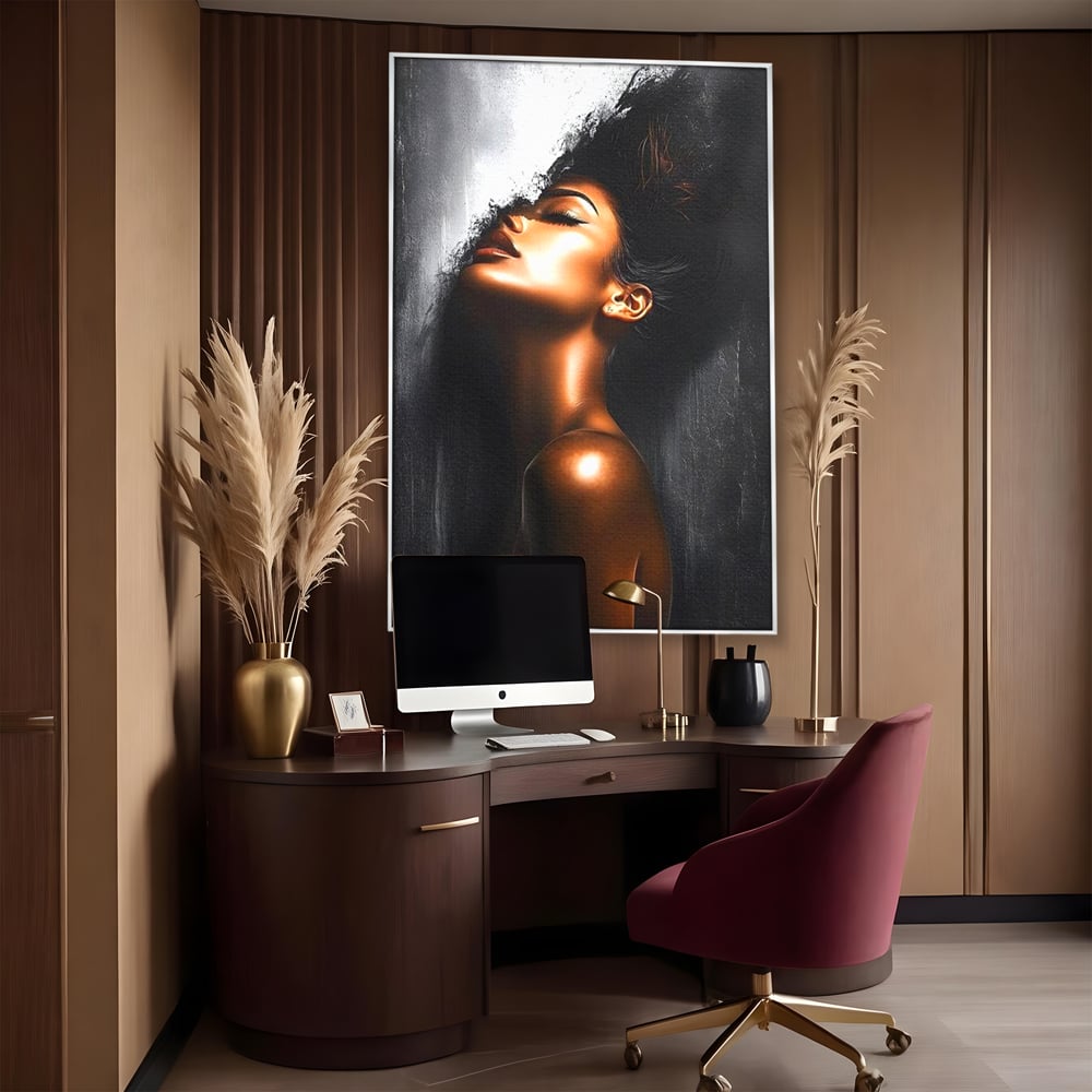 Tablou Canvas Premium LuxCanva® G1058, Ecoul Simturilor ,  Arta, Bronz, Emotie, Expresivitate, Aura, Libertate, Estetica, Living, Dormitor, Culori vibrante