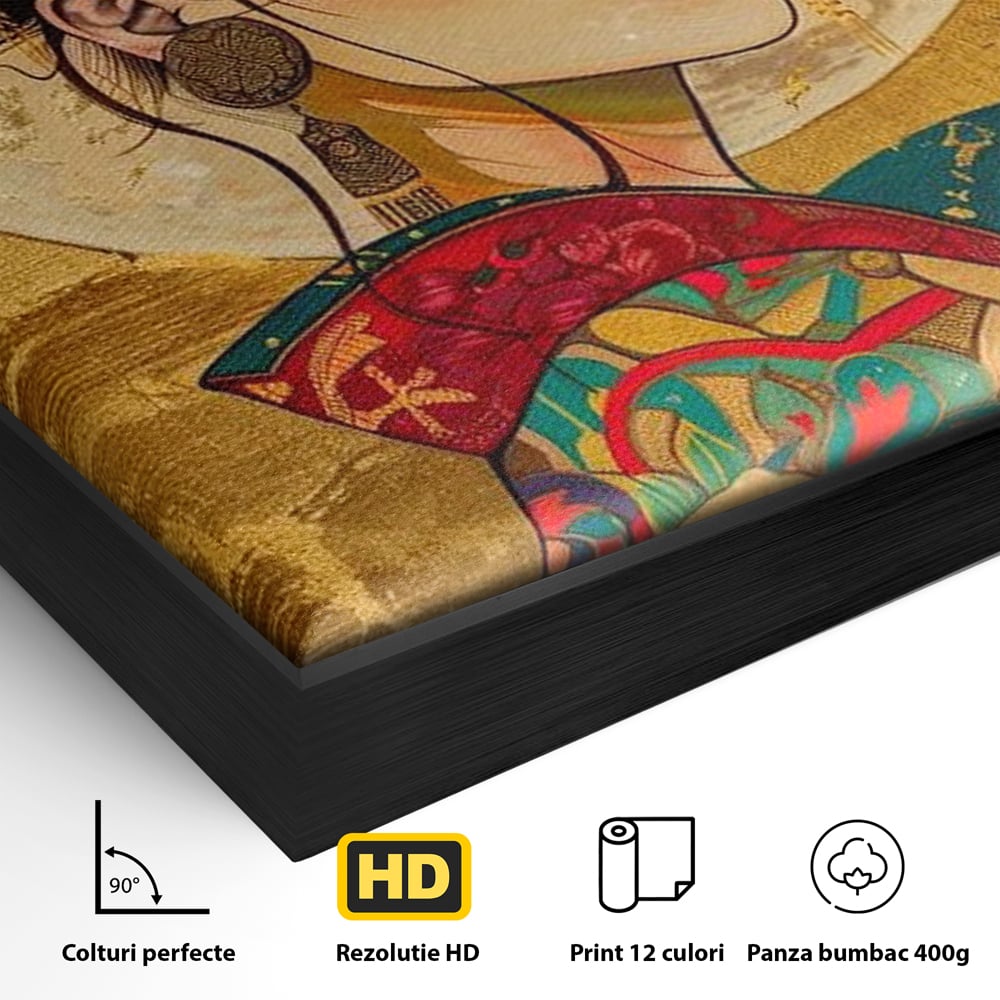 Tablou Canvas Premium LuxCanva® G1059, Misterul Unei Gheise , Japonia, Oriental, Kimono, Detalii, Eleganta, Samurai, Gheisa, Living, Dormitor