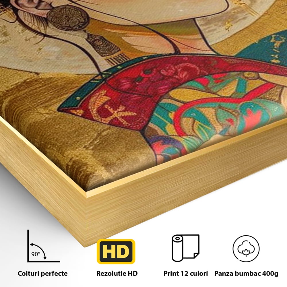 Tablou Canvas Premium LuxCanva® G1059, Misterul Unei Gheise , Japonia, Oriental, Kimono, Detalii, Eleganta, Samurai, Gheisa, Living, Dormitor