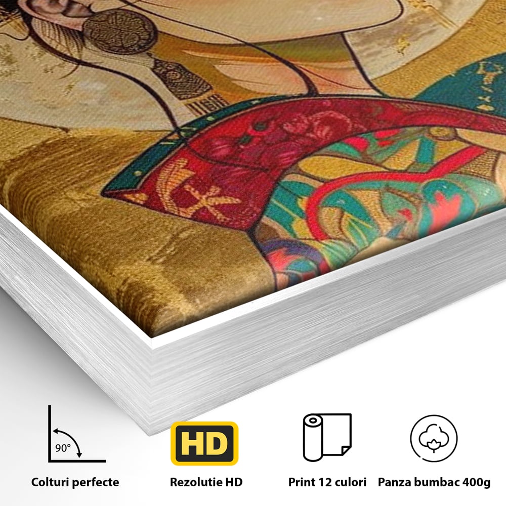Tablou Canvas Premium LuxCanva® G1059, Misterul Unei Gheise , Japonia, Oriental, Kimono, Detalii, Eleganta, Samurai, Gheisa, Living, Dormitor