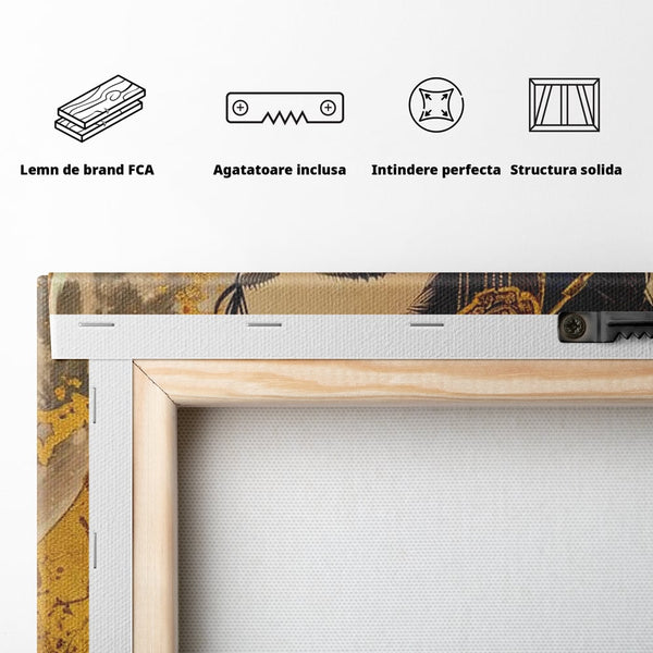 Tablou Canvas Premium LuxCanva® G1059, Misterul Unei Gheise , Japonia, Oriental, Kimono, Detalii, Eleganta, Samurai, Gheisa, Living, Dormitor