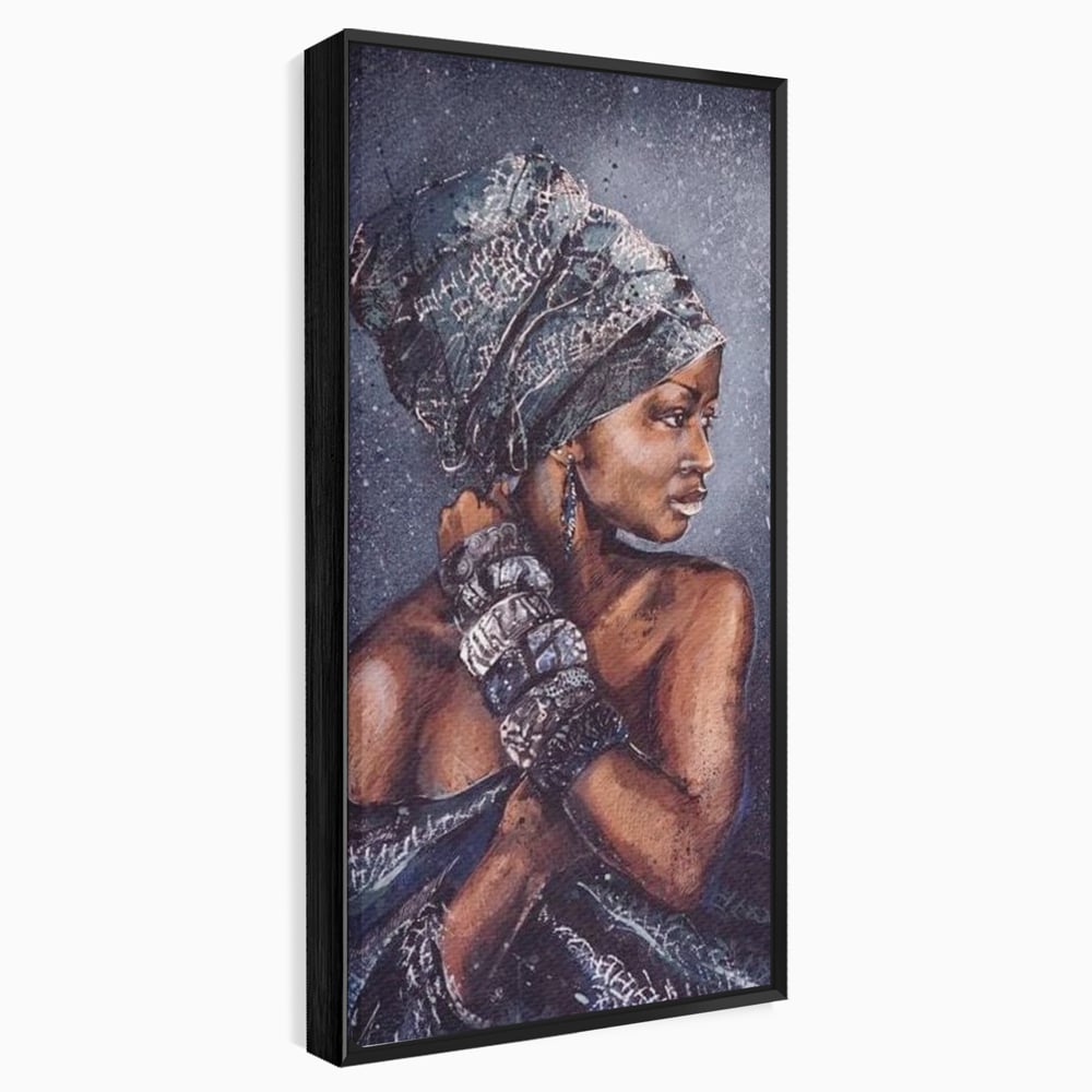 Tablou Canvas Premium LuxCanva® G1060, Aura Femeii Africane , Regala, Eterna, Turban, Cultura, Noblete, Feminism, Identitate, Living, Dormitor
