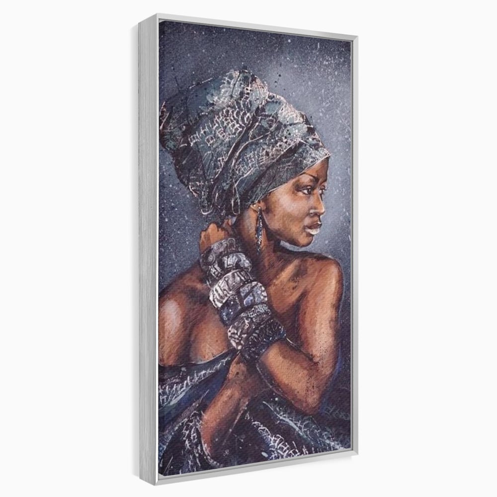 Tablou Canvas Premium LuxCanva® G1060, Aura Femeii Africane , Regala, Eterna, Turban, Cultura, Noblete, Feminism, Identitate, Living, Dormitor