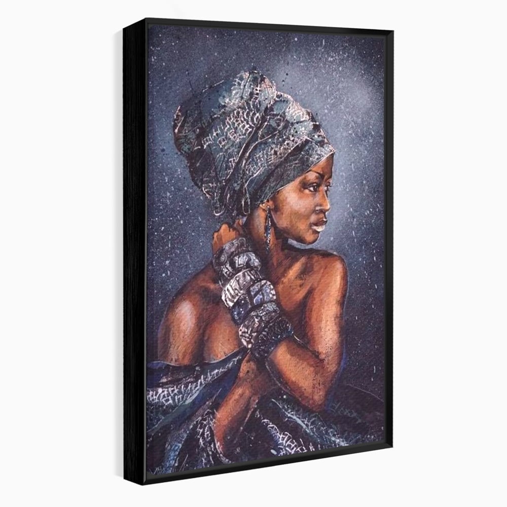 Tablou Canvas Premium LuxCanva® G1060, Aura Femeii Africane , Regala, Eterna, Turban, Cultura, Noblete, Feminism, Identitate, Living, Dormitor