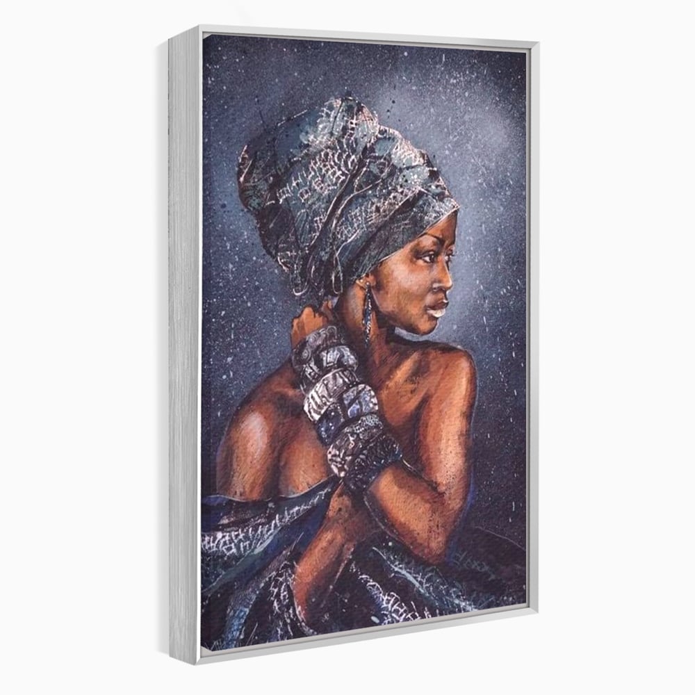 Tablou Canvas Premium LuxCanva® G1060, Aura Femeii Africane , Regala, Eterna, Turban, Cultura, Noblete, Feminism, Identitate, Living, Dormitor