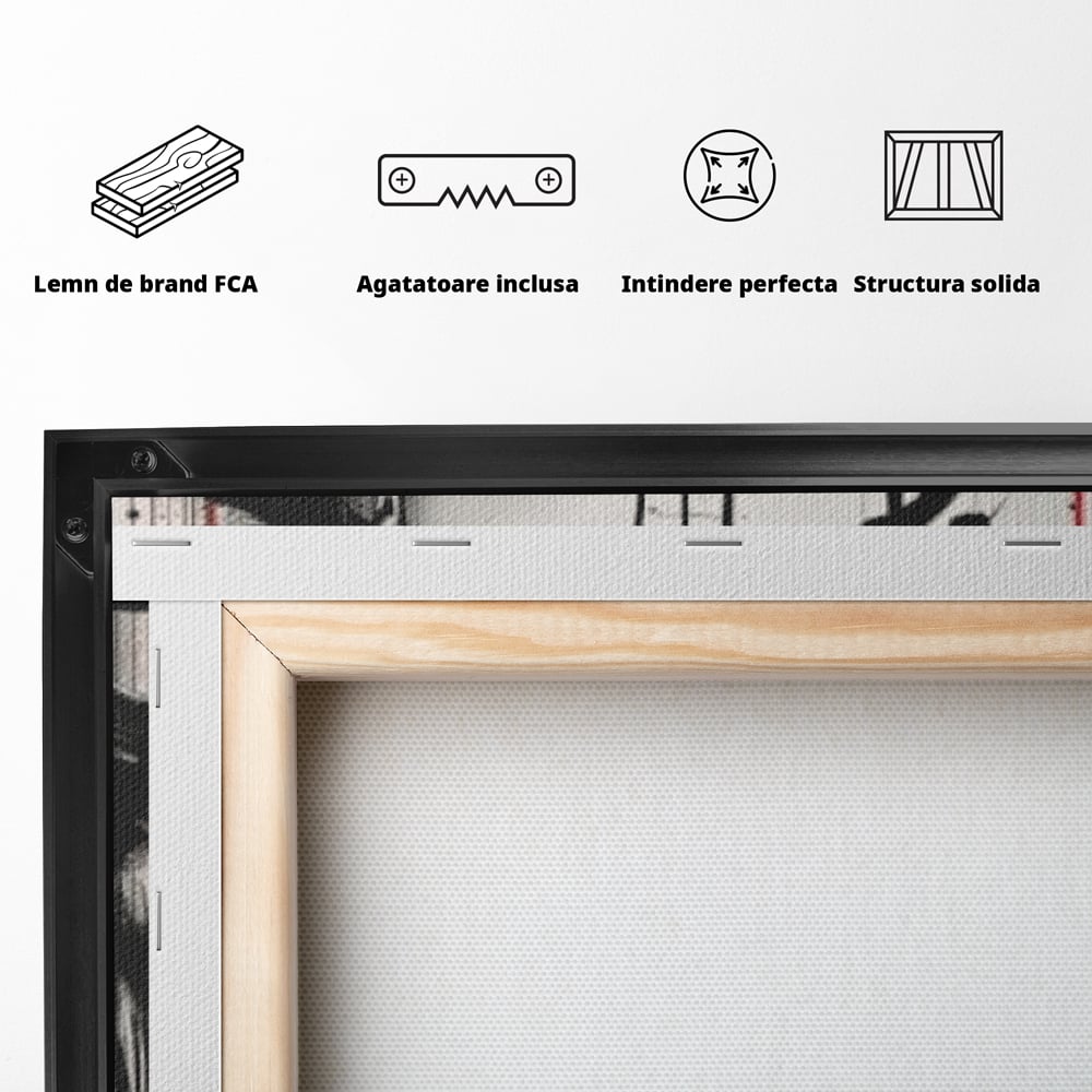 Tablou Canvas Premium LuxCanva® G1061, Aleasa Samuraului , Gheisa, Eterna, Litere, Japoneze, Tus, Negru, Sotie, Zen, Umbra, Living, Dormitor