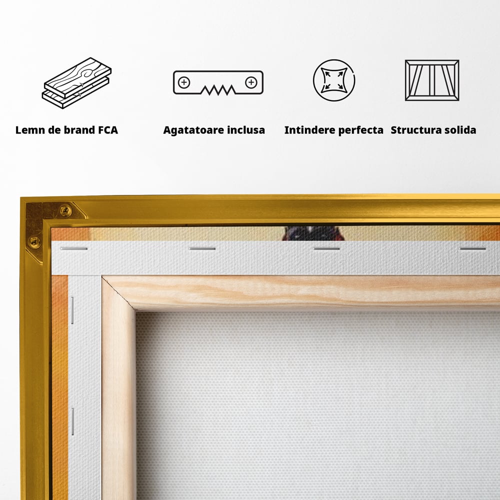 Leinwandbilder Premium LuxCanva® G1064, Unter der afrikanischen Sonne, Anmut, Stärke, Straße, Sonnenuntergang, Silhouette, Kraft, Frau, Orange, Wohnen, Schlafzimmer