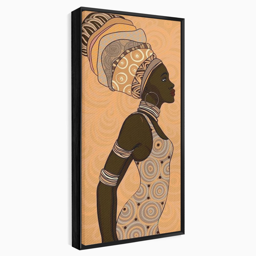 Tablou Canvas Premium, LuxCanva® G1074, Traditie si Modernitate, Africa, Continent, Feminitate, Exotic, Turban, Gratie, Soare, Bratari, Living, Dormitor