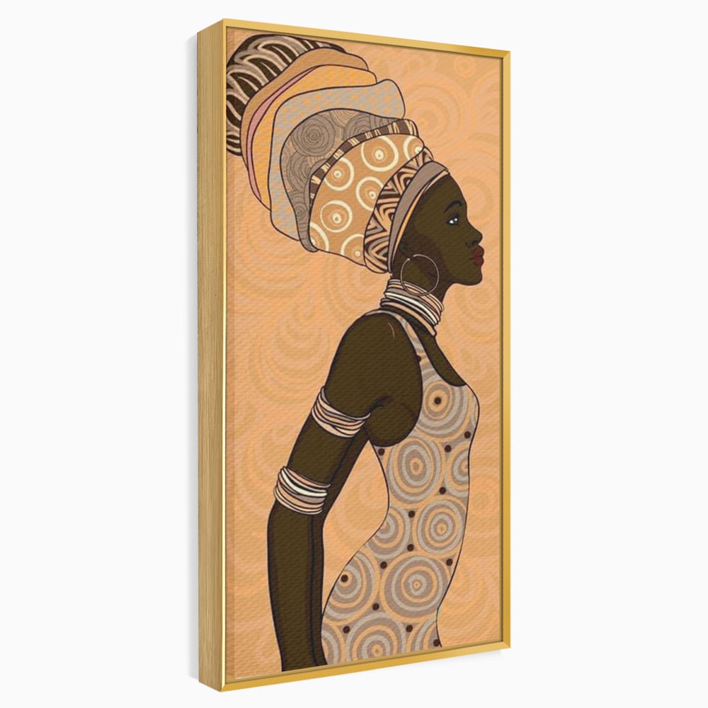 Tablou Canvas Premium, LuxCanva® G1074, Traditie si Modernitate, Africa, Continent, Feminitate, Exotic, Turban, Gratie, Soare, Bratari, Living, Dormitor