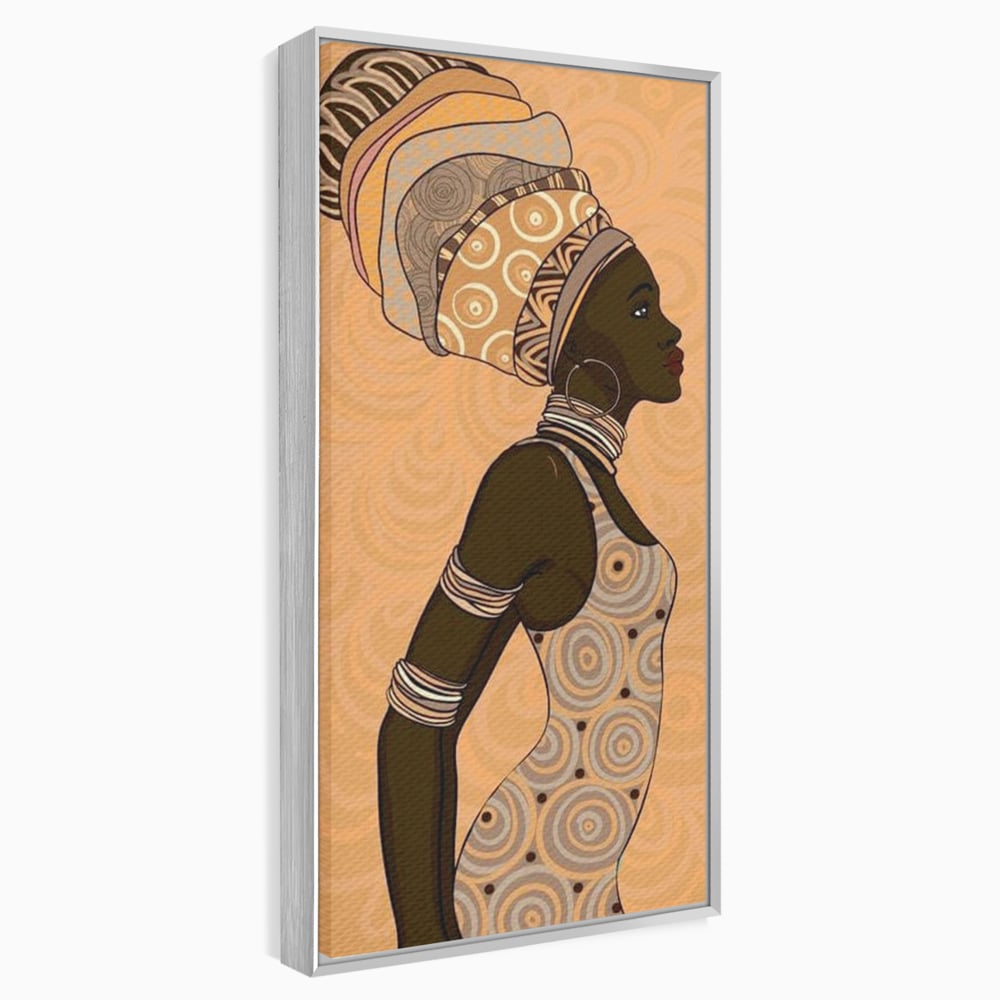 Tablou Canvas Premium, LuxCanva® G1074, Traditie si Modernitate, Africa, Continent, Feminitate, Exotic, Turban, Gratie, Soare, Bratari, Living, Dormitor