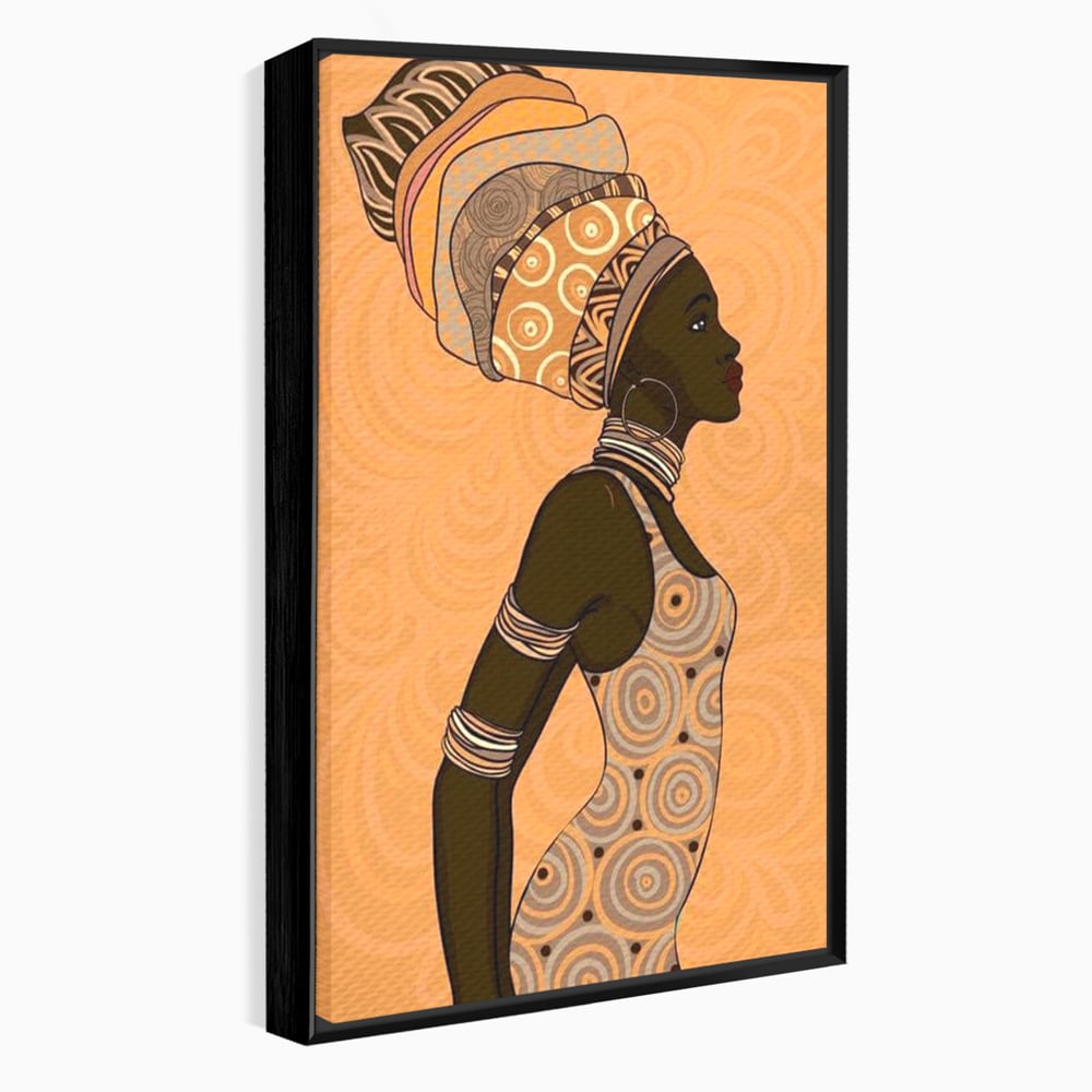 Tablou Canvas Premium, LuxCanva® G1074, Traditie si Modernitate, Africa, Continent, Feminitate, Exotic, Turban, Gratie, Soare, Bratari, Living, Dormitor