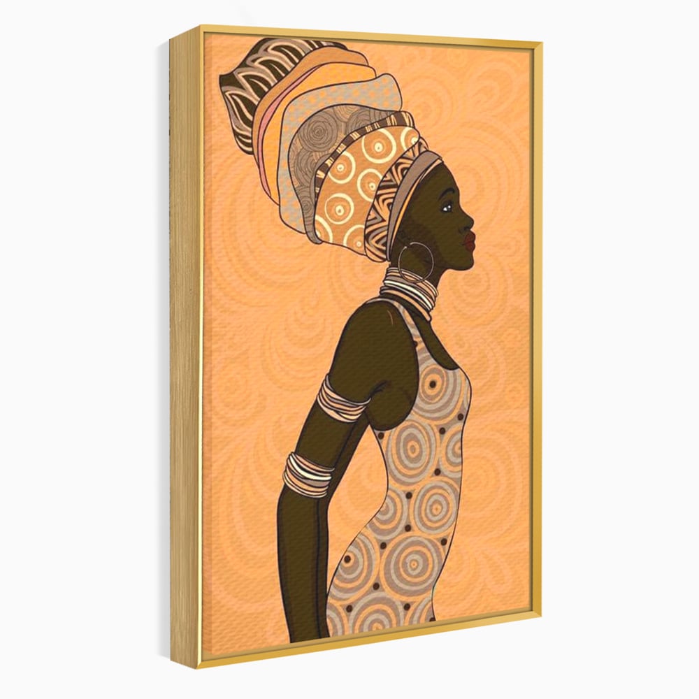 Tablou Canvas Premium, LuxCanva® G1074, Traditie si Modernitate, Africa, Continent, Feminitate, Exotic, Turban, Gratie, Soare, Bratari, Living, Dormitor