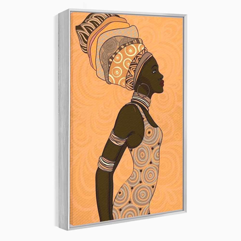 Tablou Canvas Premium, LuxCanva® G1074, Traditie si Modernitate, Africa, Continent, Feminitate, Exotic, Turban, Gratie, Soare, Bratari, Living, Dormitor