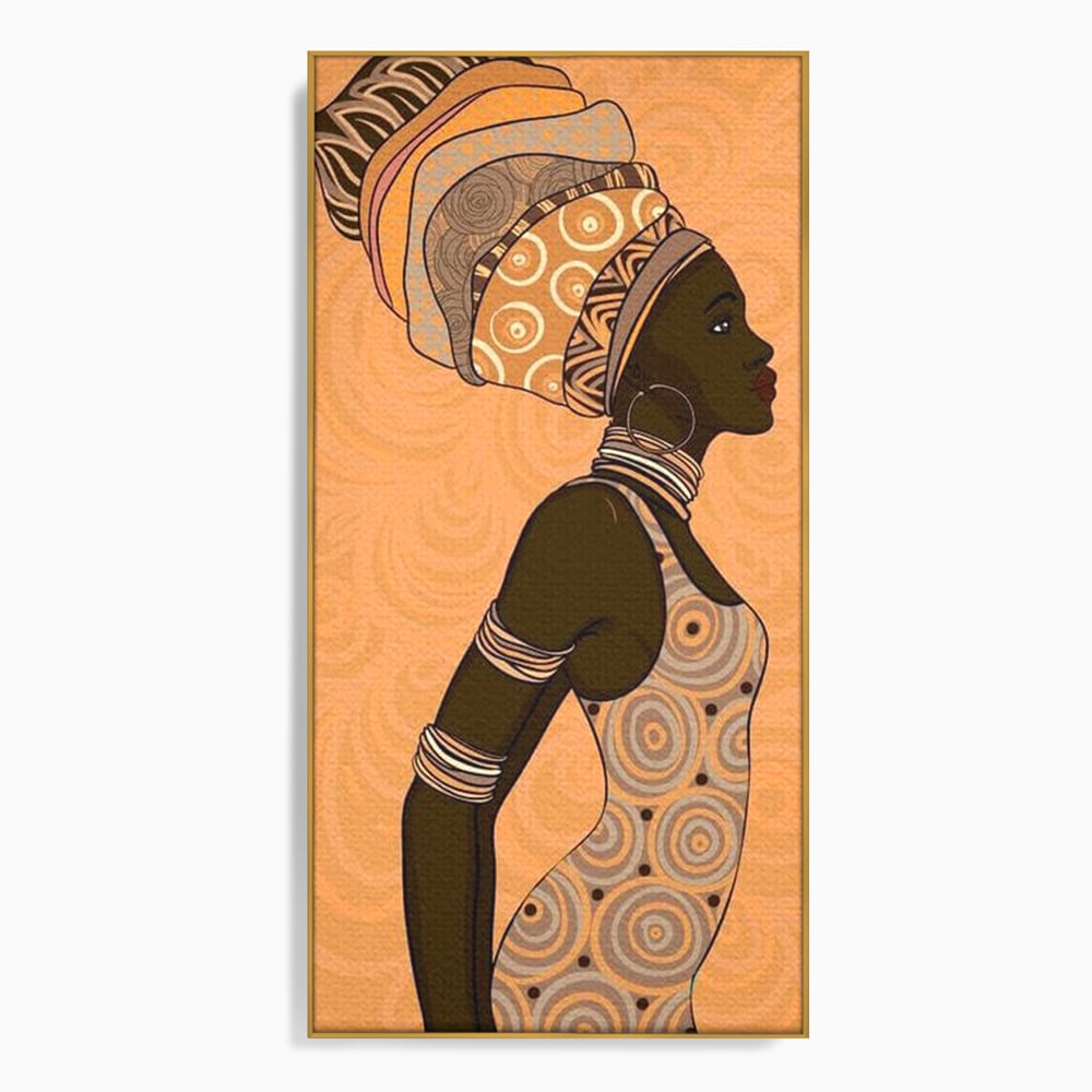 Tablou Canvas Premium, LuxCanva® G1074, Traditie si Modernitate, Africa, Continent, Feminitate, Exotic, Turban, Gratie, Soare, Bratari, Living, Dormitor