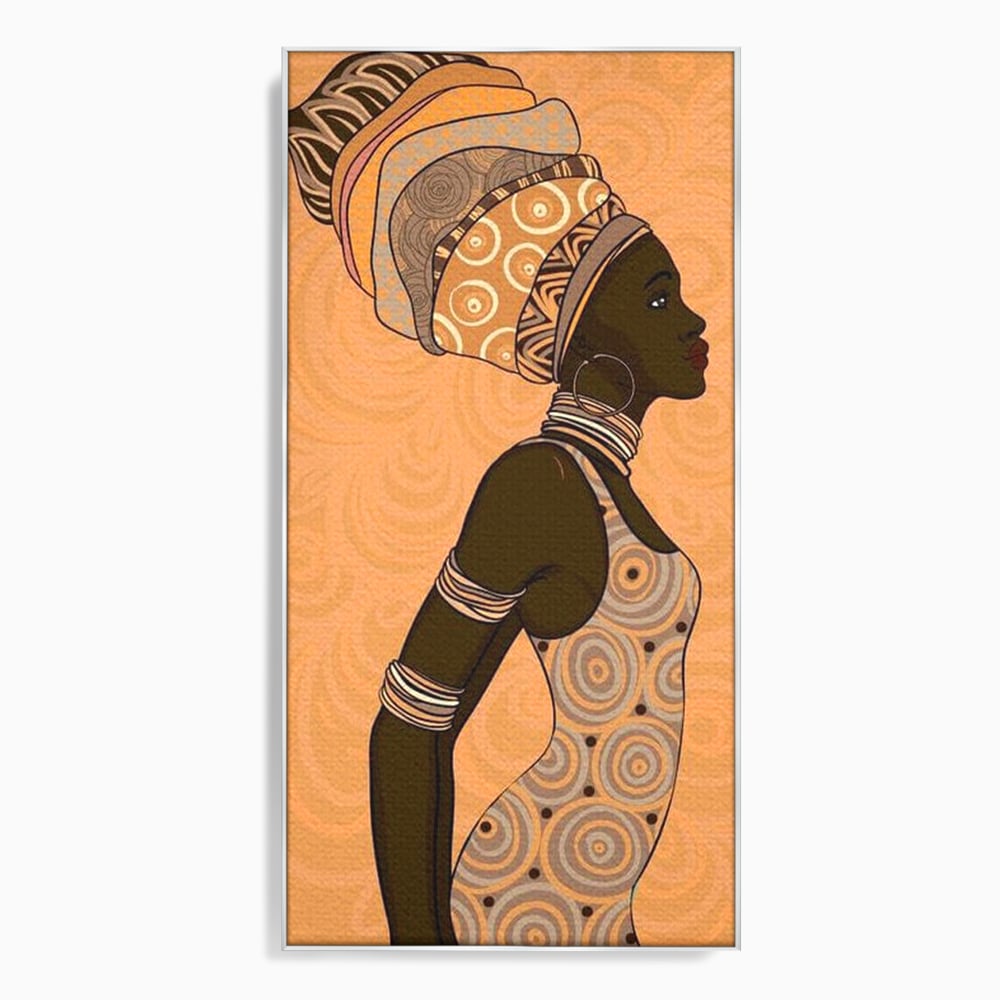 Tablou Canvas Premium, LuxCanva® G1074, Traditie si Modernitate, Africa, Continent, Feminitate, Exotic, Turban, Gratie, Soare, Bratari, Living, Dormitor