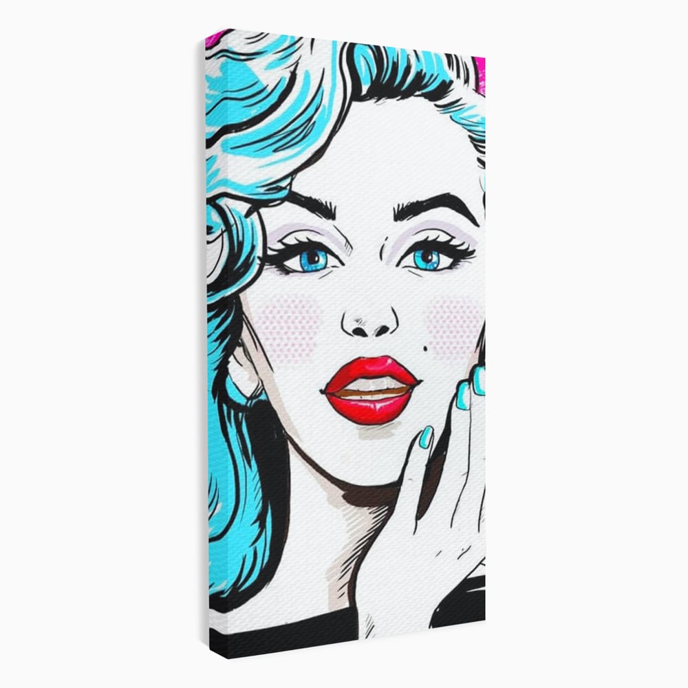 Tablou Canvas Premium, LuxCanva® G1076, Vintage Diva, Pop Art, Vintage, Buze, Rosii, Retro, Atitudine, Glamour, Arta, Urban, Living, Dormitor