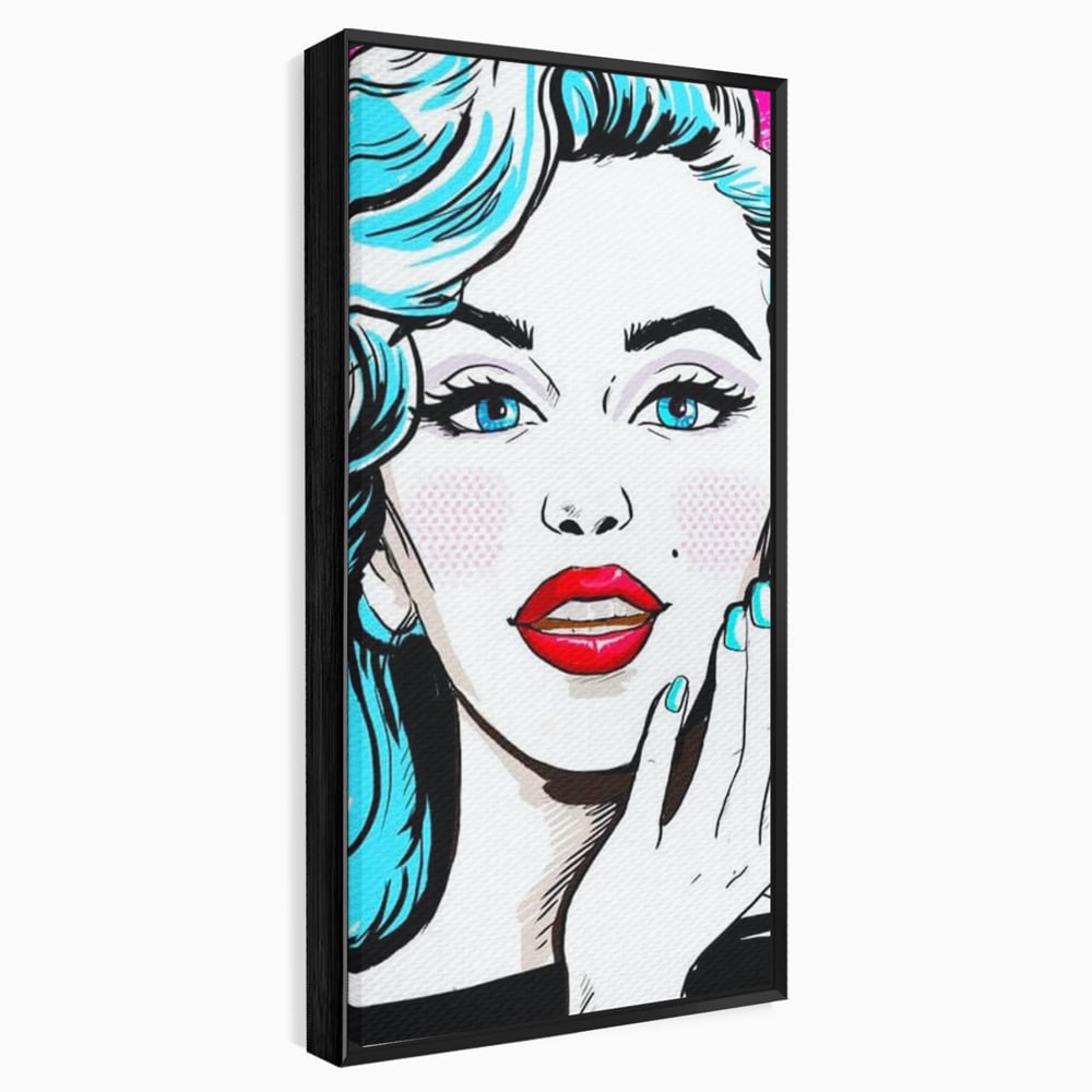 Tablou Canvas Premium, LuxCanva® G1076, Vintage Diva, Pop Art, Vintage, Buze, Rosii, Retro, Atitudine, Glamour, Arta, Urban, Living, Dormitor