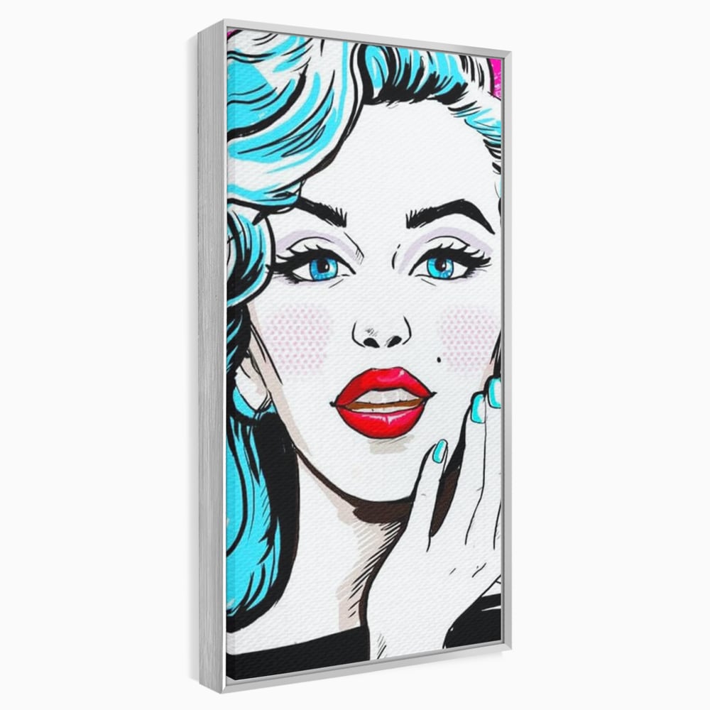 Tablou Canvas Premium, LuxCanva® G1076, Vintage Diva, Pop Art, Vintage, Buze, Rosii, Retro, Atitudine, Glamour, Arta, Urban, Living, Dormitor