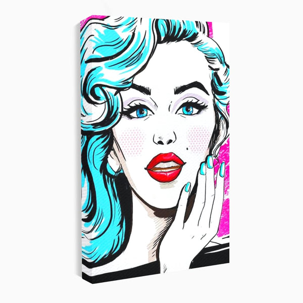 Tablou Canvas Premium, LuxCanva® G1076, Vintage Diva, Pop Art, Vintage, Buze, Rosii, Retro, Atitudine, Glamour, Arta, Urban, Living, Dormitor