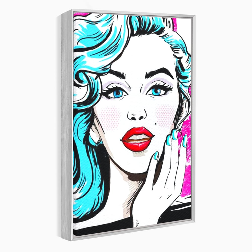 Tablou Canvas Premium, LuxCanva® G1076, Vintage Diva, Pop Art, Vintage, Buze, Rosii, Retro, Atitudine, Glamour, Arta, Urban, Living, Dormitor