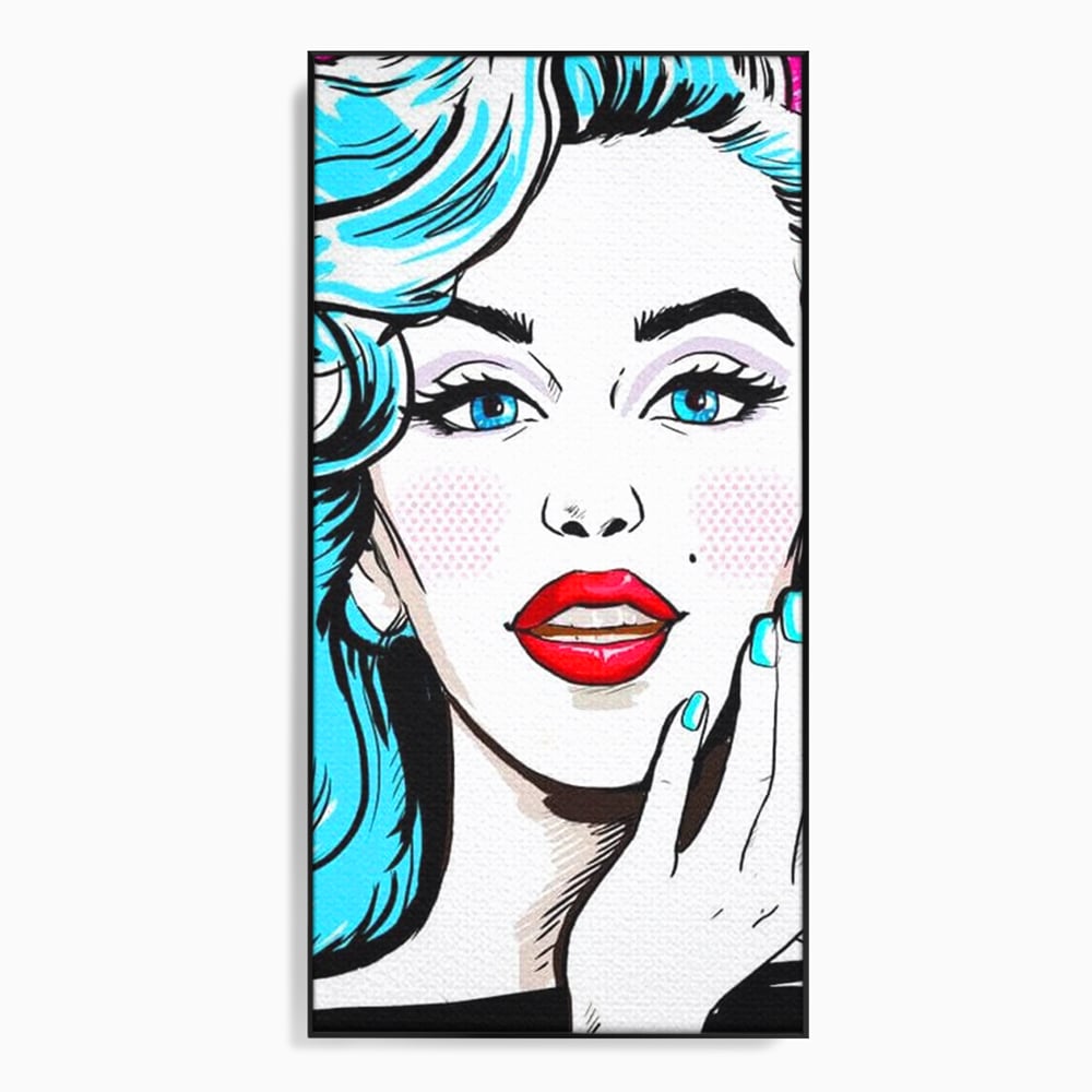 Tablou Canvas Premium, LuxCanva® G1076, Vintage Diva, Pop Art, Vintage, Buze, Rosii, Retro, Atitudine, Glamour, Arta, Urban, Living, Dormitor