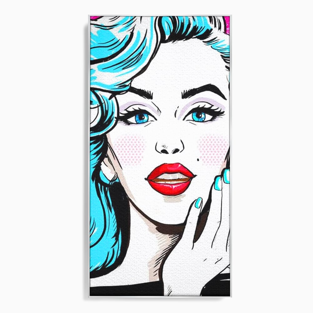 Tablou Canvas Premium, LuxCanva® G1076, Vintage Diva, Pop Art, Vintage, Buze, Rosii, Retro, Atitudine, Glamour, Arta, Urban, Living, Dormitor