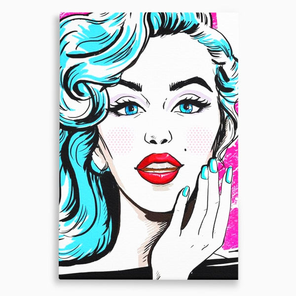 Tablou Canvas Premium, LuxCanva® G1076, Vintage Diva, Pop Art, Vintage, Buze, Rosii, Retro, Atitudine, Glamour, Arta, Urban, Living, Dormitor