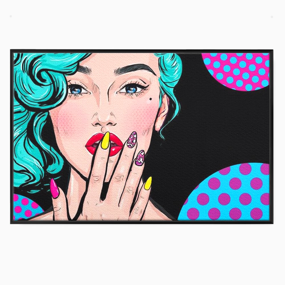 Tablou Canvas Premium, LuxCanva® G1077, Femeia Iconica, Glam, Unghii, Colorat, Surpriza, Retro, Atitudine, Pop Art, Viziune, Living, Dormitor