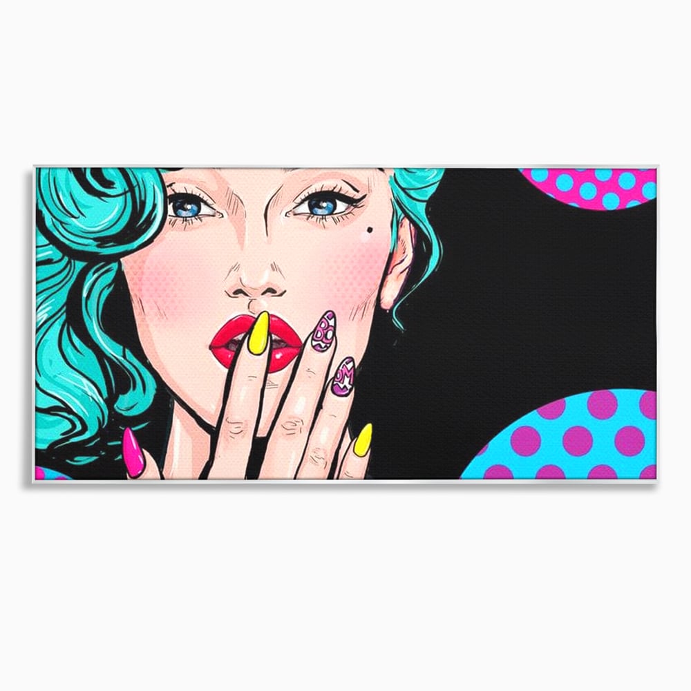 Tablou Canvas Premium, LuxCanva® G1077, Femeia Iconica, Glam, Unghii, Colorat, Surpriza, Retro, Atitudine, Pop Art, Viziune, Living, Dormitor